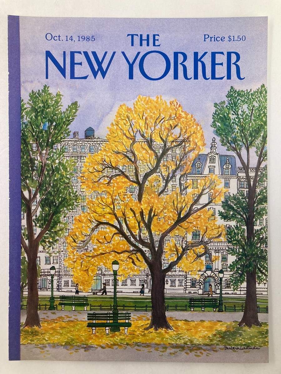 COVER ONLY The New Yorker October 14 1985 Autumn Time by B