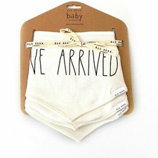 Rae Dunn Baby Bandana Bibs I'VE ARRIVED MILK MONSTER HELLO WORLD NWT