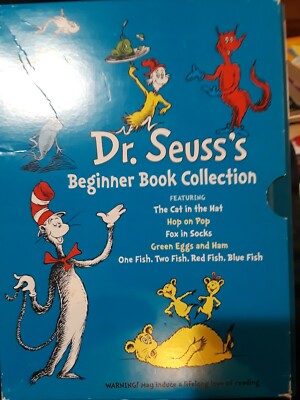 Dr. Seuss's Beginner Book Collection Cat in the Hat One Fish Two Fish. In box!
