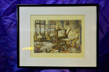 The-Printers-by-Anton-Peck  -  Framed Early Print Shop 