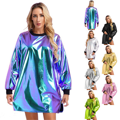 holographic dress long sleeve Atlantis Holographic White Festival Maxi Dress, love Khaos, L/XL , White main image 0