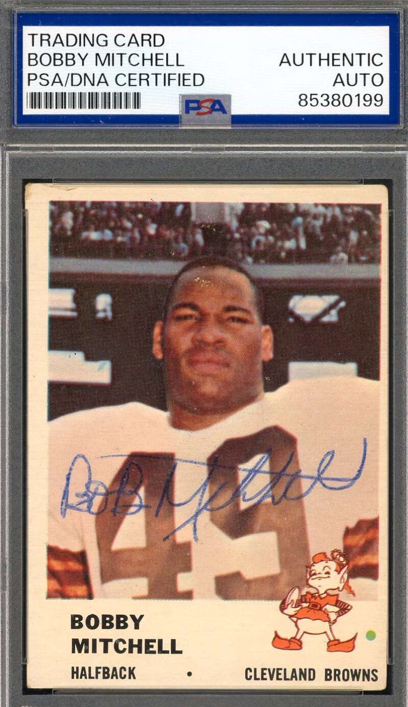 Bobby Mitchell PSA DNA Vintage Signed 1961 Fleer Autograph