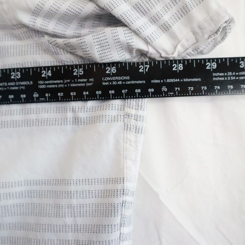 Structure Shirt Mens 2XL XXL Modern Fit Pocket Button Up Striped Short Sleeve - Picture 3 of 6