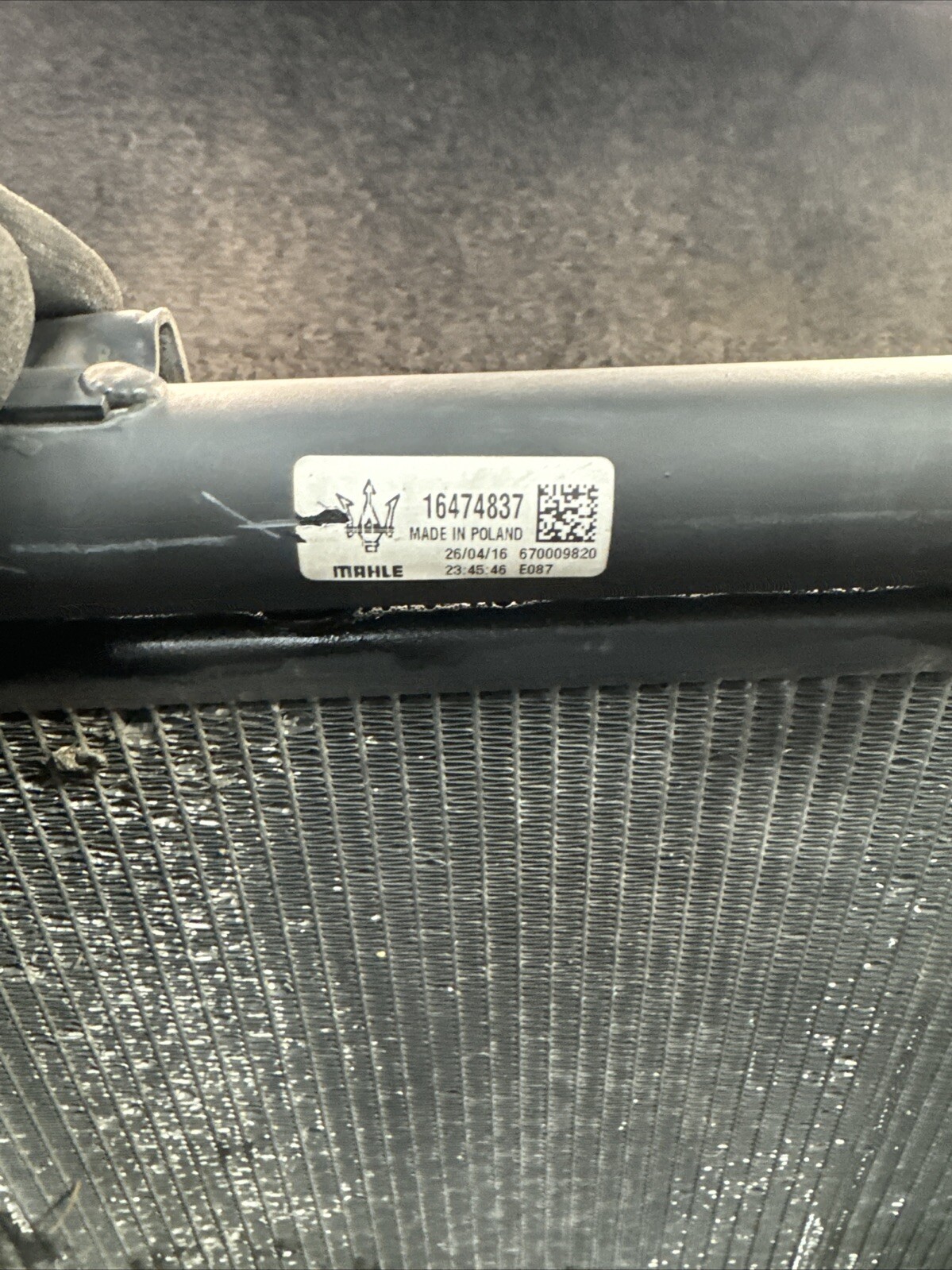 2017 Maserati Ghibli Engine A/C Condenser OEM 16474837