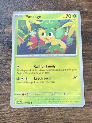 Pansage 004/182 Pokemon TCG Paradox Rift S1465* | eBay