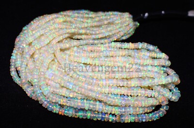 Natürliche Äthiopische Opal Glatte Rondelle Perlen 4-5 mm Schmuckherstellung ...