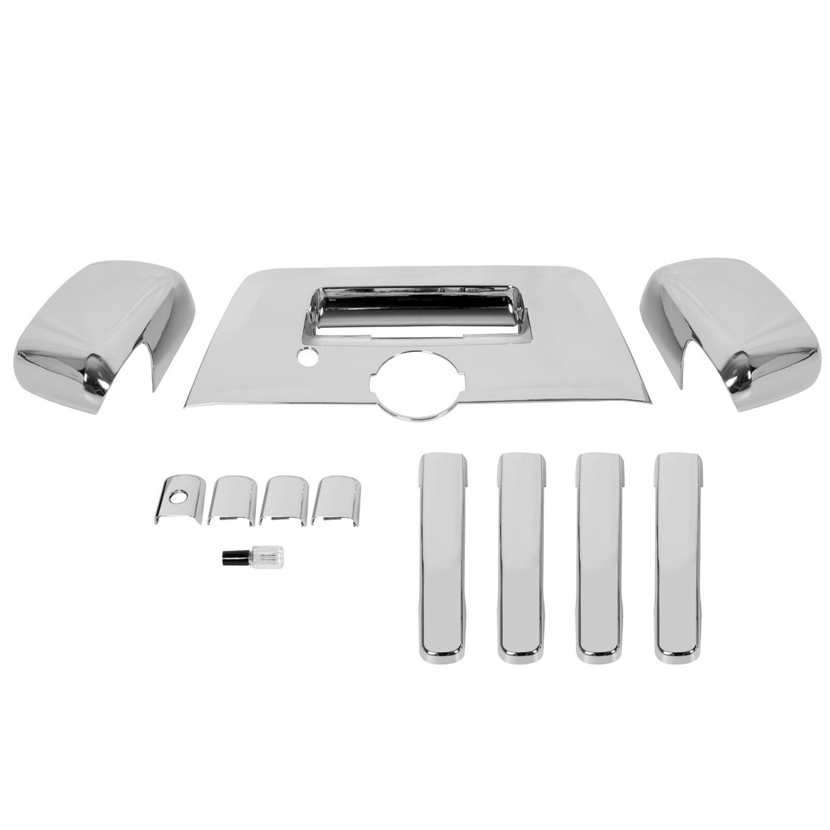 07-10 FORD EDGE Triple Chrome Plated Full Mirror 4 Door Handle W/o PSG KH Cover - Foto 7