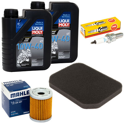 Set Wartung für Suzuki AN 400 Burgman 99-06 Öl 2L Luftfilter Ölfilter Zündkerze