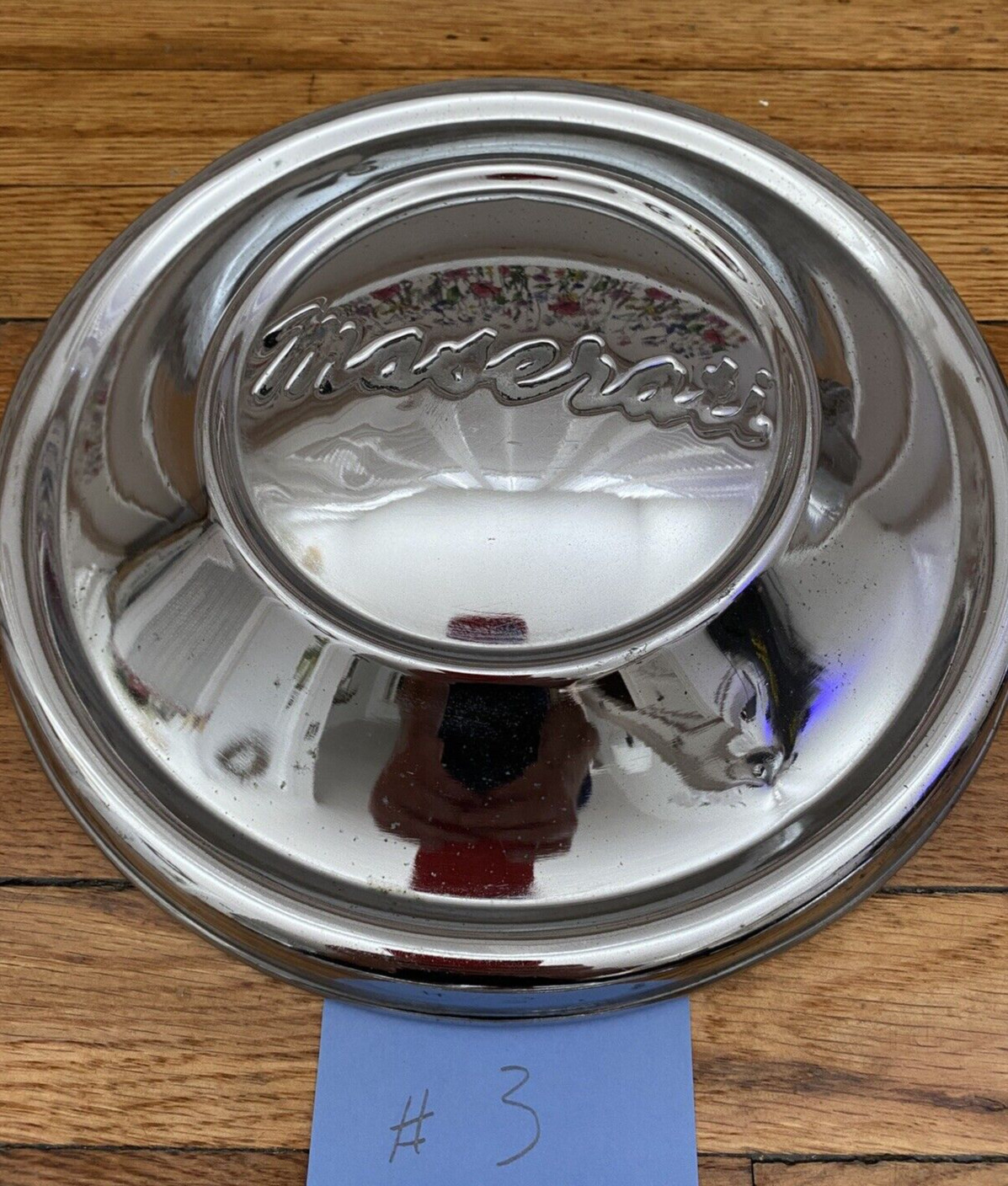 VINTAGE MASERATI 3500T/3500GTI SCRIPT HUB CAPS/HUBCAPS SET OF 4 SUPER RARE!!