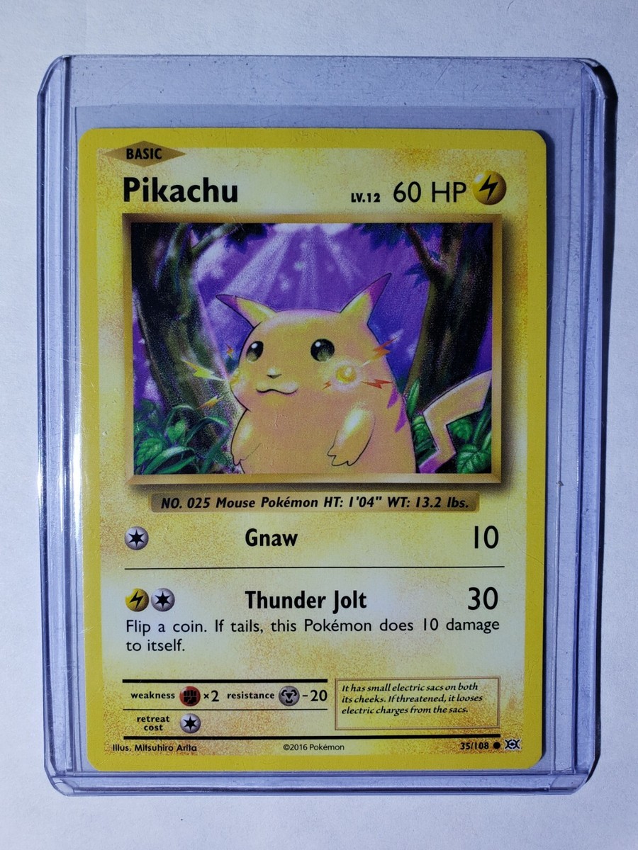 Pikachu Basic Pokemon card 35/108 LV 12 60HP - Mint | eBay