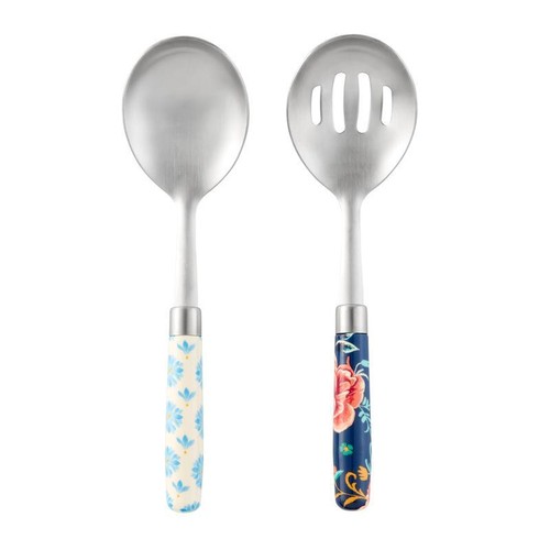 Basting Slotted Spoons Stainless Steel Serving Spoon Set 9 Inch Kitchen Utensils - Picture 2 of 7