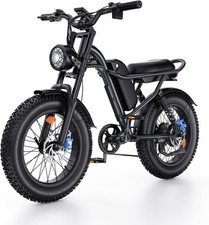 20" Electric Bike for Adults 1500W Peak Motor Ebike 48V 28 MPH Electric Bicycle