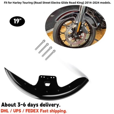 19 Zoll Vivid Black Front Fender für Harley Touring Street Glide Road King 14-24