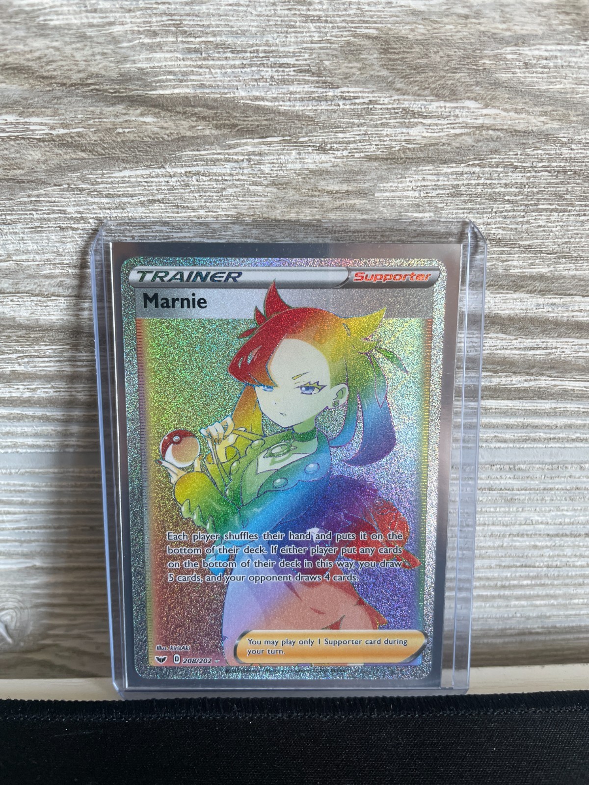Pokemon Marnie (Secret) 208/202 Swsh01: Sword & Shield Holo