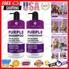 Purple Shampoo and Conditioner Set for Platinum Blonde, Silver, Light, Bleach...