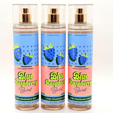 3-Pack Bath  Body Works Blue Raspberry Burst Fine Fragrance Mist Spray 8 fl.oz
