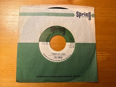 Joe Simon   Power Of Love/Mirror Don't Lie 1972 Spring SPR 128 45 7  Vinyl NM-