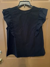 Women’s A New Day Black Sleeveless Dress Shirt Size XL NWT