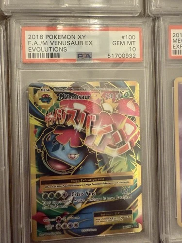 Pokémon TCG Mega-Venusaur-EX Evolutions Holo Full Art Ultra Rare 100/108 PSA 10