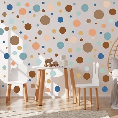 230 PCS Boho Polka Dot Wall Decals   Removable Waterproof Vinyl Polka Dot 2