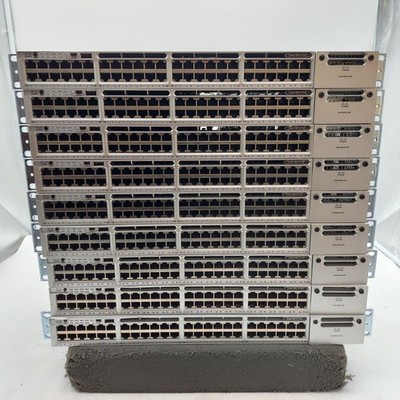 LOT OF 9 Cisco WS-C3850-48P-S Catalyst 3850 48 PoE+ Switch