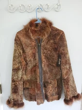 Giuliana Teso Neman Marcus, Terra-Cotta  Reversible Shearling Jacket