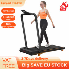 3-in-1 Folding Treadmill 10% Incline Walking Pad Bluetooth 1-12km/h 120kg