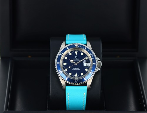 Tudor Submariner Prince Oysterdate, Blue Dial - Stainless Steel on Strap, 79090