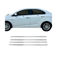 Fensterleisten Zierleisten FüR Chevrolet Aveo Limousin 2012-2021 Edelstahl 4Tlg