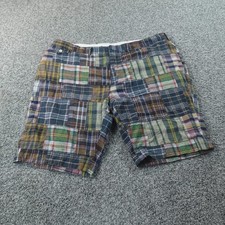 VTG Polo Ralph Lauren Shorts Mens 42 Patchwork Madras Plaid Golf Preppy 90s Y2K