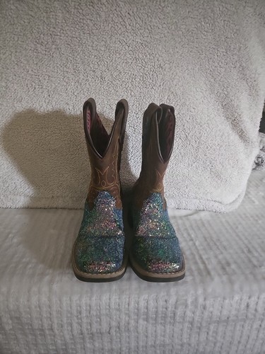 Smokey Mountain Girls Glitter Boots 10R STYLE 3077C