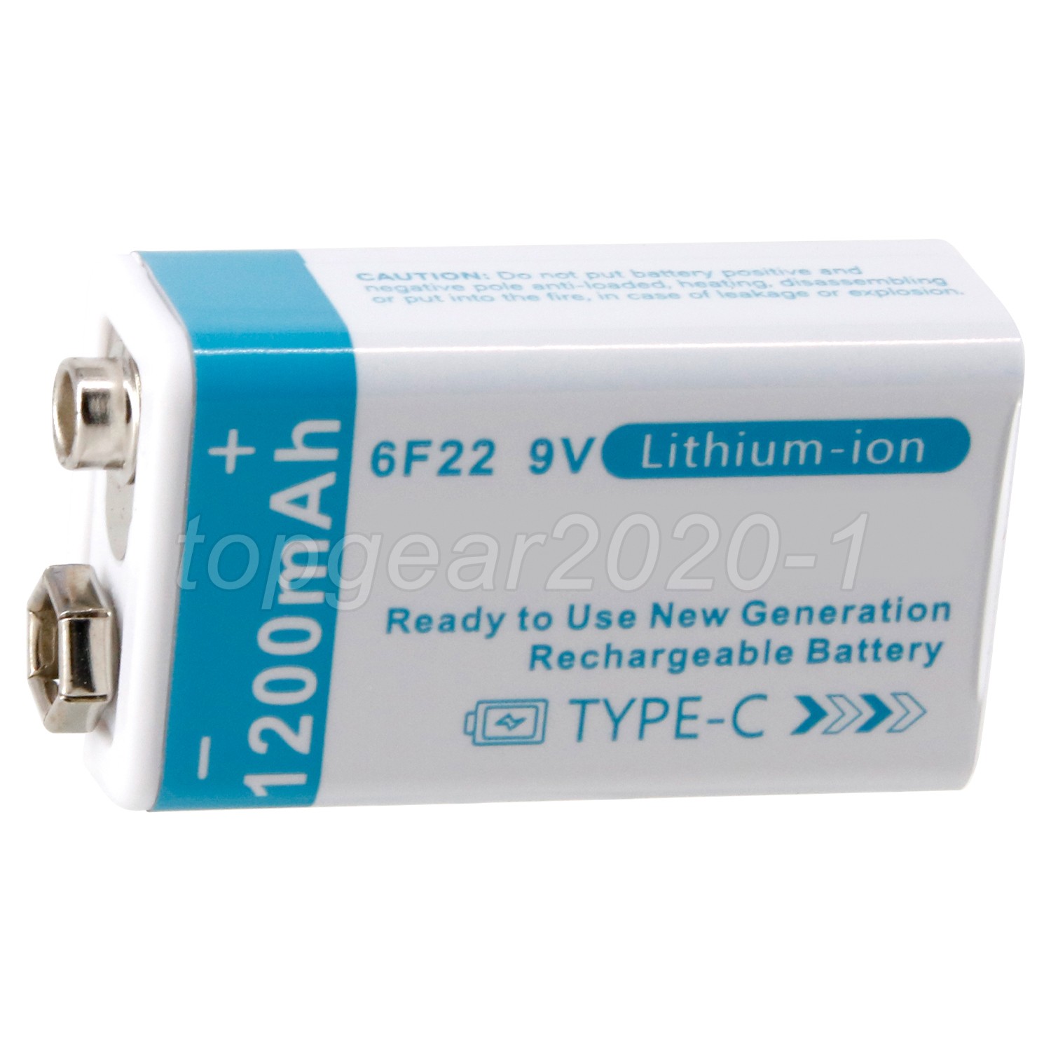 10x 9V 6F22 USB Battery 1200mAh 9Volt Li-ion Rechargeable Batteries & Cable +Box