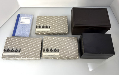 Vintage Day-Timer Organizer Lot w/ Hunt Lit-Ning Box Inserts MiniComp Bulk