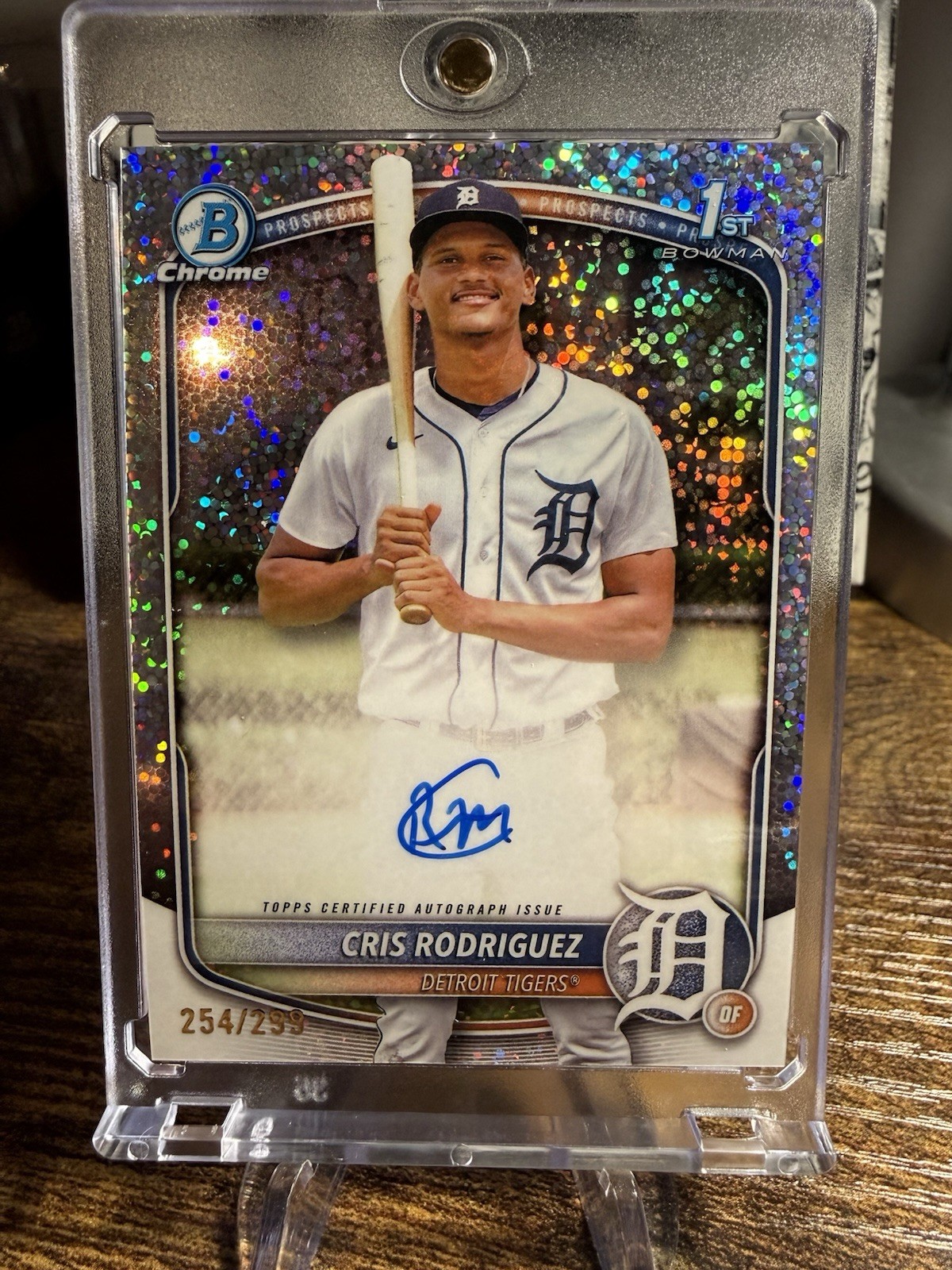 2025 Bowman Chrome - 1st Speckle Auto Cris Rodriguez /299