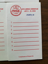 Coca-Cola Convention Note Pads 14 pads 3.5 x 5.5&rdquo; 40 sheets per pad