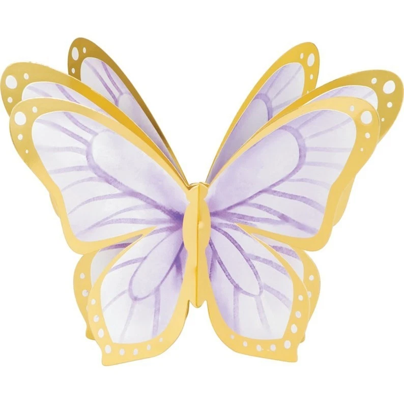 Butterfly Shimmer Party Table Centrepieces 3pk - Butterfly Party Supplies - Image 4 of 4