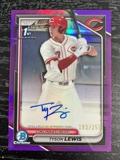 TYSON LEWIS Bowman Chrome 2024 Purple Refractor /250 Auto