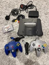 Nintendo 64 Console + 2 x Controllers + AV Cable + RF + Game, Tested | VGC N64