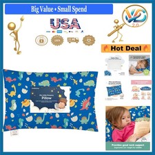 Organic Cotton Toddler Pillow 13x18 with Pillowcase Travel Bed Support