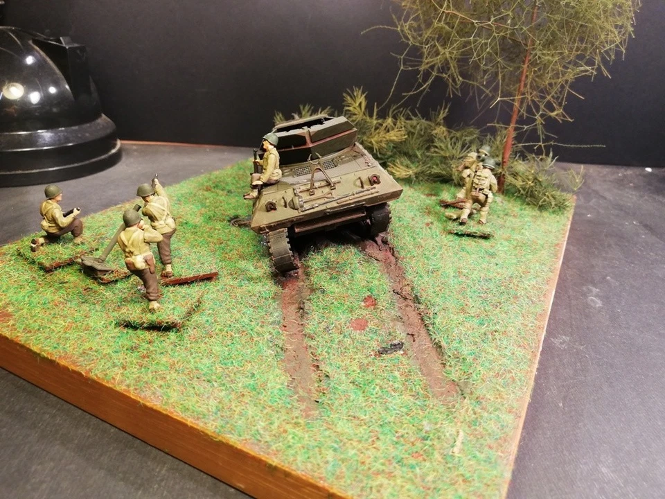 28mm or 1/56 Diorama WWII Normandia KIT Italeri & Rubicon - Immagine 4 di 4