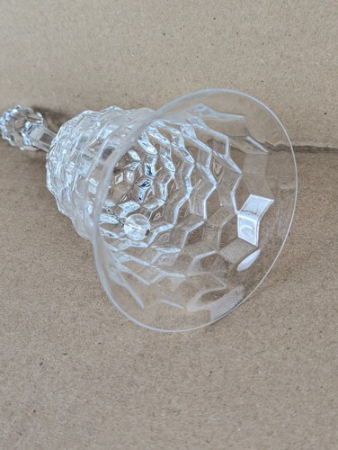 Very Rare Antique FOSTORIA Glass AMERICAN DINNER BELL Cubist VG+ Clear 2056 - Picture 5 of 10