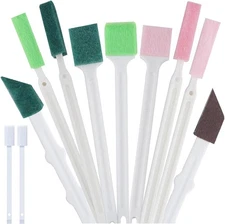 Multi-Surface 9 Brushes Set - Ergonomic Crevice Cleaners & 50 Mini Brush Refills