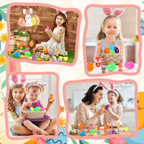 48 Pcs Easter Egg Filled with Assorted Toys for Hunt, Kids Basket... - Picture 6 of 6