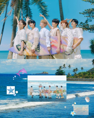 NCT WISH 3rd Mini Album COLOR Surf Ver NFC CD+Game Machine+6ea Sticker+Card+Gift - Picture 3 of 7