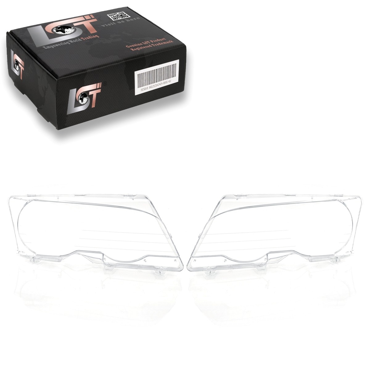 2x Headlight Lens Xenon Halogen Set for bmw 3er Coupe Cabrio E46 02/99-03/03