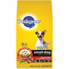 Pedigree Small Dog Complete Nutrition 3.5 Lb. Grilled Steak Vegetable Adult Dry