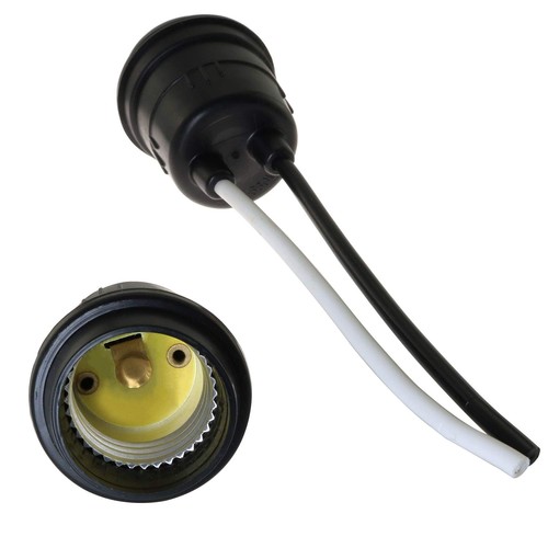 12pcs Lamp Base Waterproof Black Pigtail Lamp Holder Socket 250V 6A 12 - Picture 3 of 3