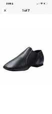 Capezio Childs Black Jazz Dance Leather Upper Shoes Split Sole Sz 12.5 New-inbox
