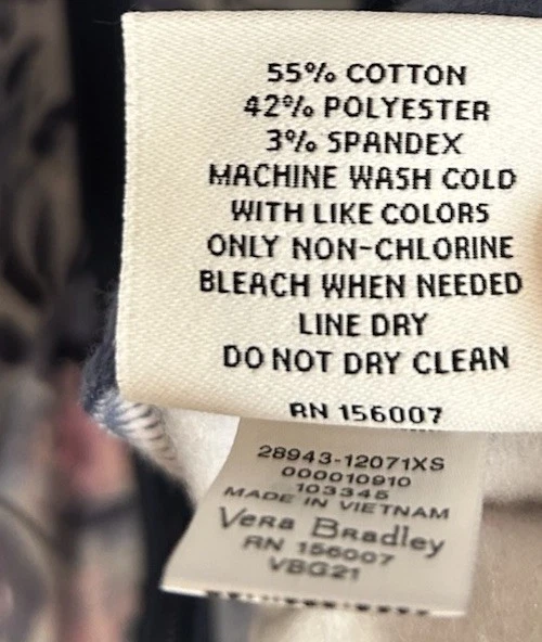 Vera Bradley размер XS активный французский махровый цветочный букет молнии куртка с капюшоном - Изображение 4 из 4