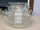 Vintage Set 4 PYREX White Lace Colonial Mist Nesting Mixing Bowls